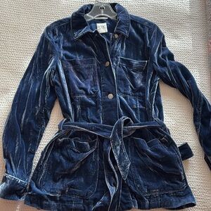 GAP blue velvet jacket